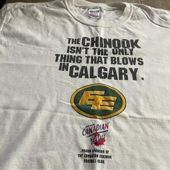 Vintage CFL Edmonton Calgary Rivalry T-Shirt XL - Picture 3 of 5
